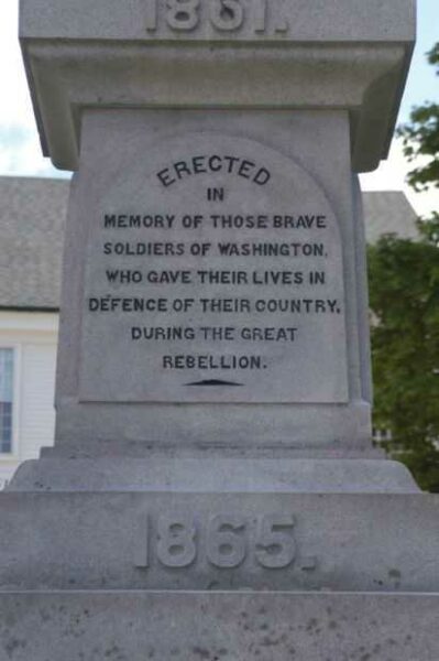 WASHINGTON NH CIVIL WAR MEMORIAL DEDICATION STONE