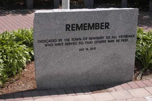 TOWN OF NEWBURY VETERANS MEMORIAL ENTRANCE STONE