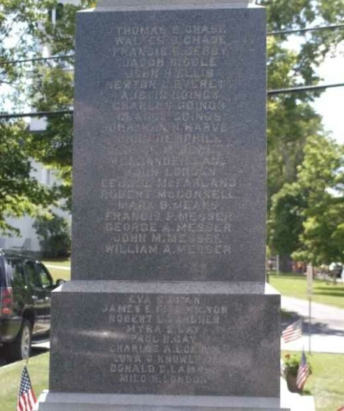 NEW LONDON WAR VETERANS MEMORIAL STONE B