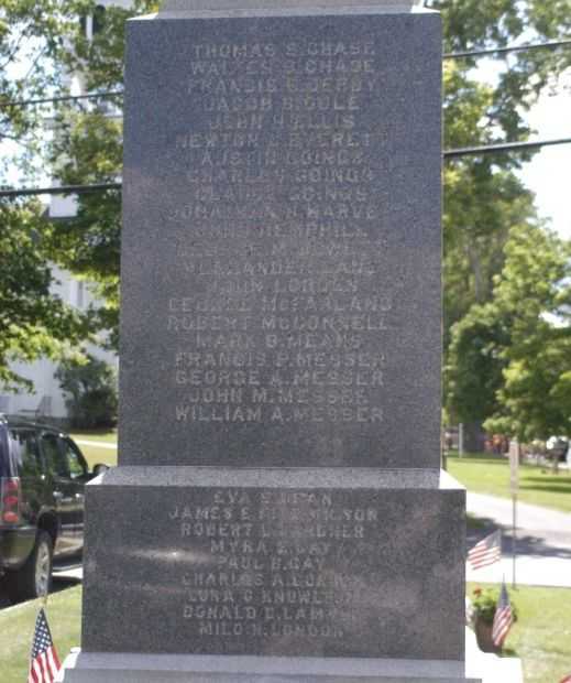 NEW LONDON WAR VETERANS MEMORIAL STONE B