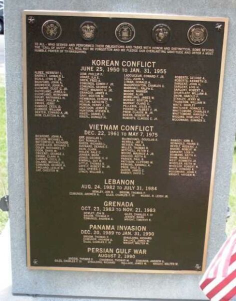 NEW LONDON THOSE WHO SERVED WAR MEMORIAL