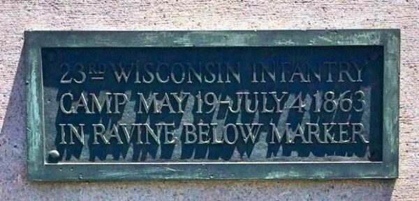 23RD WISCONSIN INFANTRY CAMP WAR MEMORIAL PLAQUE