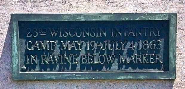 23RD WISCONSIN INFANTRY CAMP WAR MEMORIAL PLAQUE