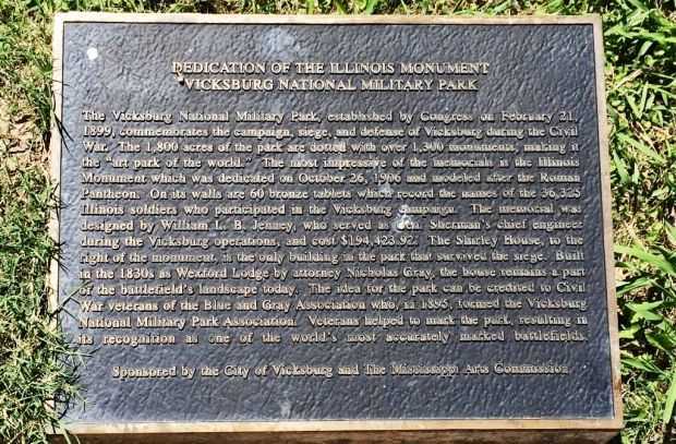 DEDICATION OF THE ILLINOIS MONUMENT PLAQUE