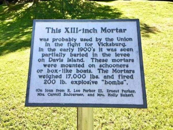 THIS XIII-INCH MORTAR MEMORIAL PLAQUE