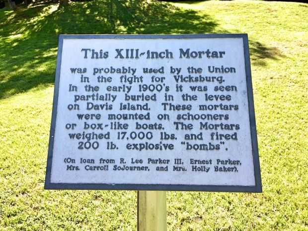 THIS XIII-INCH MORTAR MEMORIAL PLAQUE