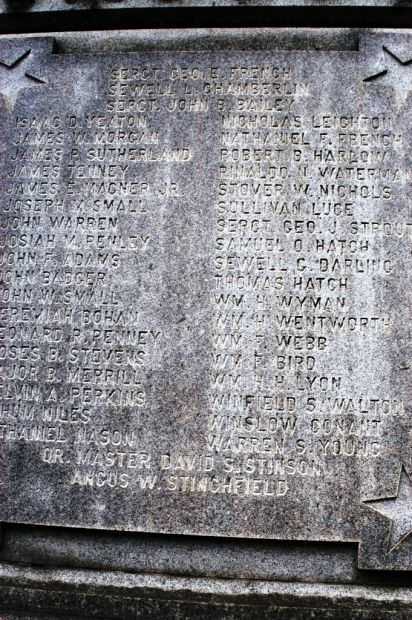 AUBURN CIVIL WAR MEMORIAL STONE B