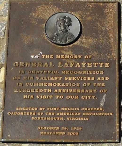 GENERAL LAFAYETTE MEMORIAL PLAQUE