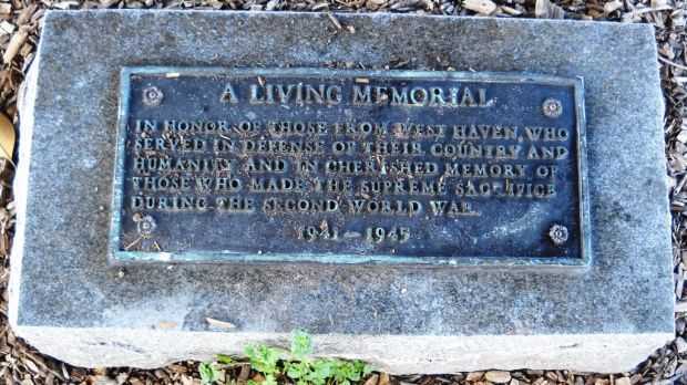 WEST HAVEN LIVING MEMORIAL TREE PLAQUE