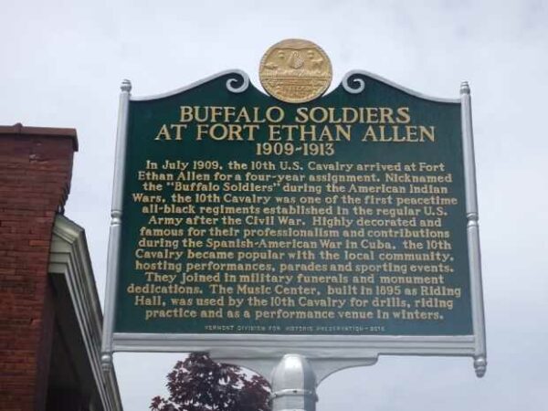 BUFFALO SOLDIERS AT FORT ETHAN ALLEN MEMORIAL MARKER A