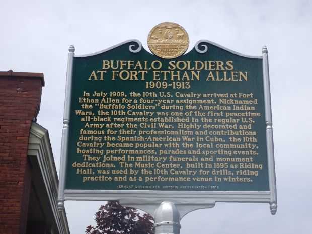 BUFFALO SOLDIERS AT FORT ETHAN ALLEN MEMORIAL MARKER A
