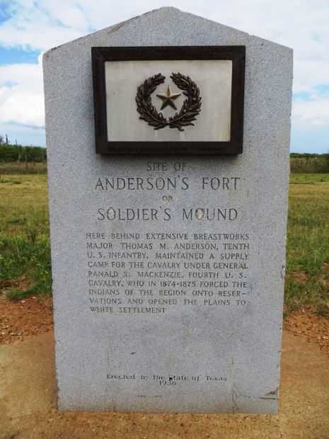 SITE OF ANDERSON’S FORT MEMORIAL
