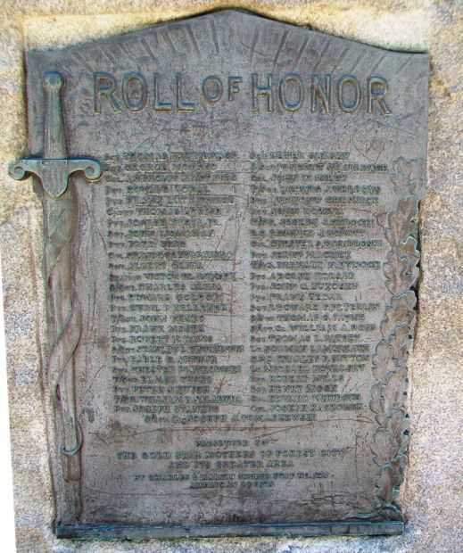 FOREST CITY AND VICINITY WAR MEMORIAL PLAQUE B