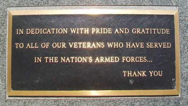 SIMPSON VETERANS MEMORIAL TANK PLAQUE
