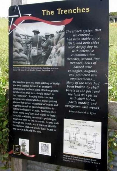 THE TRENCHES WAR MEMORIAL PANEL
