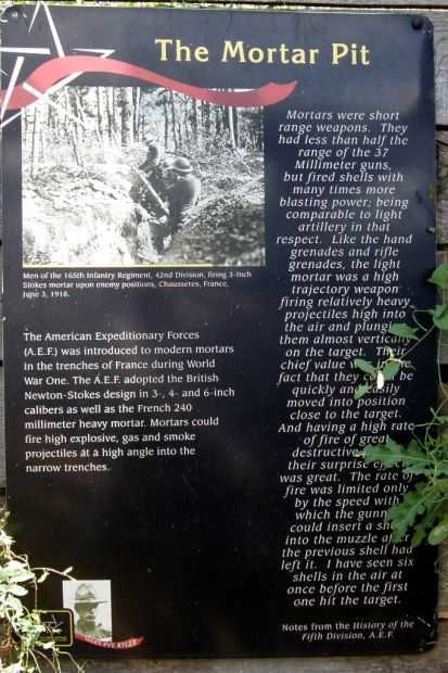 THE MORTAR PIT WAR MEMORIAL PANEL