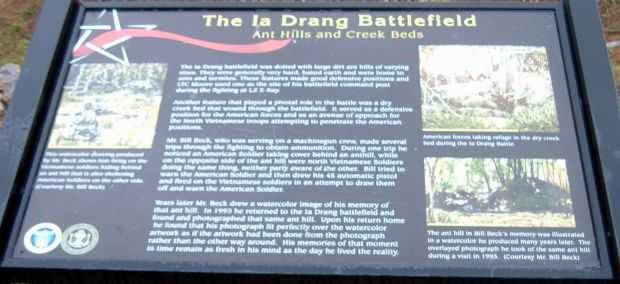 THE IA DRANG BATTLEFIELD WAR MEMORIAL PANEL