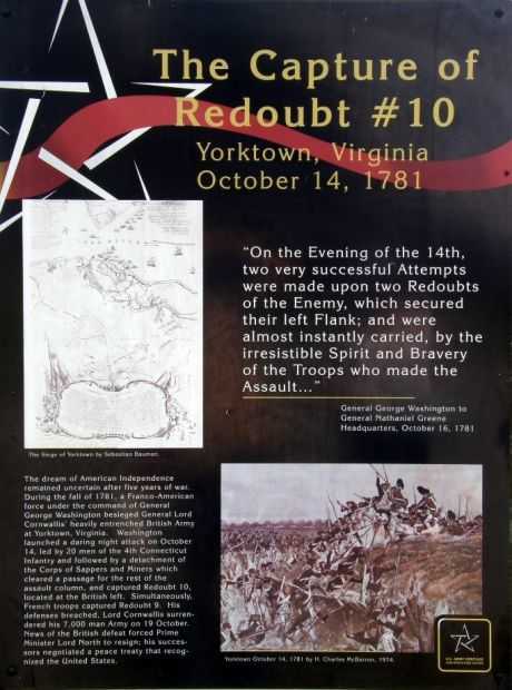 THE CAPTURE OF REDOUBT #10 WAR MEMORIAL PANEL