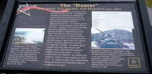 THE “DUSTER” WAR MEMORIAL PLAQUE