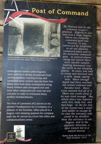 POST OF COMMAND WAR MEMORIAL PANEL