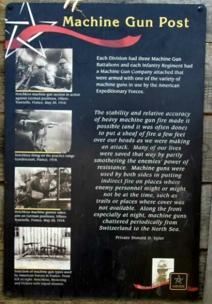 MACHINE GUN POST WAR MEMORIAL PANEL