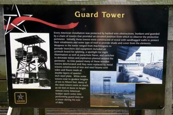 GUARD TOWER WAR MEMORIAL PANEL