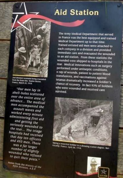AID STATION WAR MEMORIAL PLAQUE