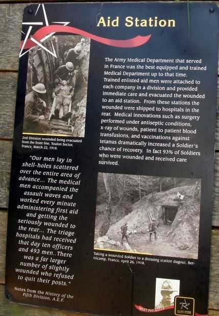 AID STATION WAR MEMORIAL PLAQUE