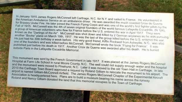 JAMES ROGERS MCCONNELL WAR MEMORIAL PLAQUE