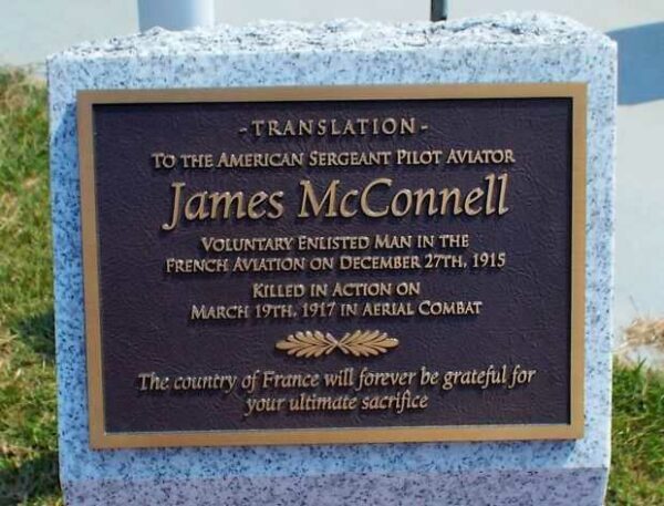 JAMES MCCONNELL WAR MEMORIAL PLAQUE