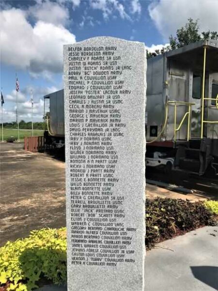 SIMMESPORT VETERANS MEMORIAL HONOR ROLL STONE A