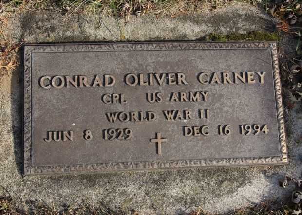 CONRAD OLIVER CARNEY MEMORIAL CEMETERY STONE