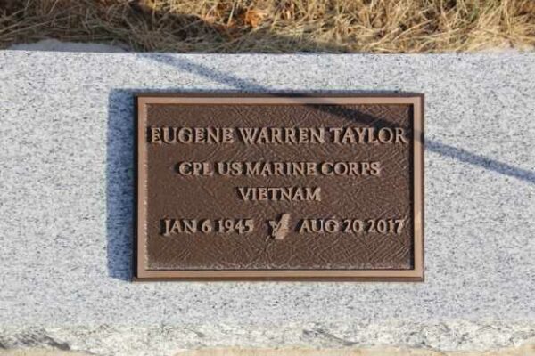 EUGENE WARREN TAYLOR MEMORIAL CEMETERY STONE