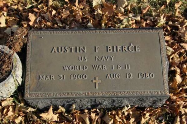 AUSTIN F BIERCE MEMORIAL CEMETERY STONE