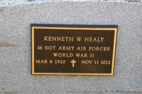 KENNETH W HEALY MEMORIAL CEMETERY STONE