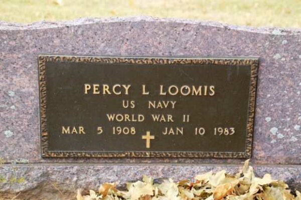 PERCY L LOOMIS MEMORIAL CEMETERY STONE