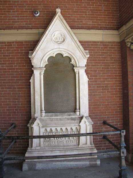 CHICOPEE CIVIL WAR MEMORIAL TABLET AT CITY HALL RIGHT SIDE