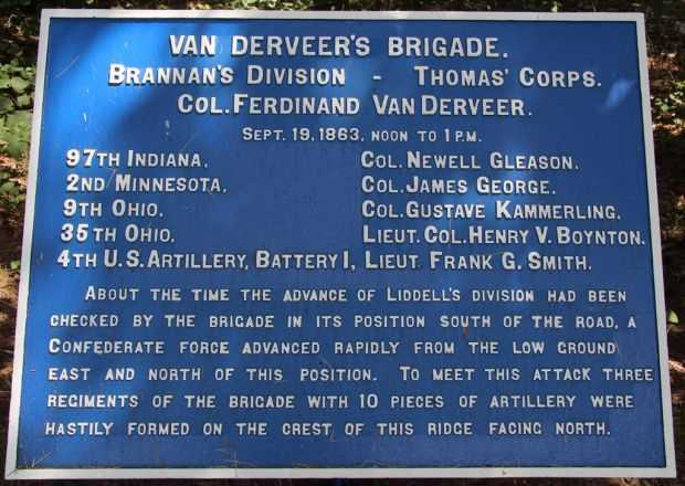 VAN DERVEER’S BRIGADE WAR MEMORIAL PLAQUE