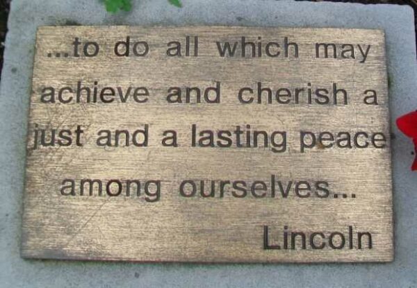 AMERICAN CIVIL WAR MEMORIAL NORTH-SOUTH CENOTAPH TABLET