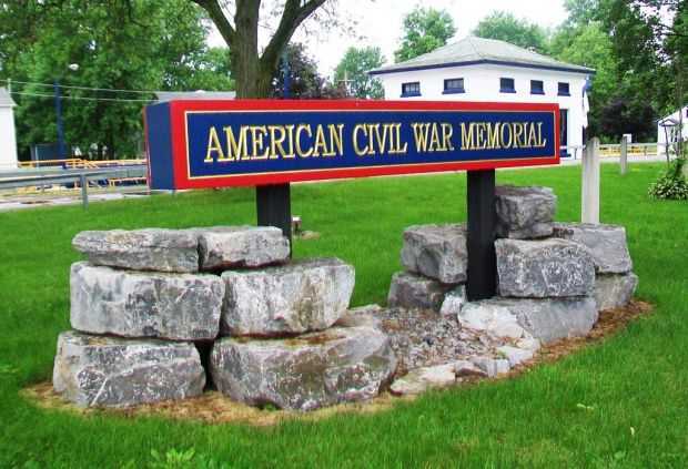 AMERICAN CIVIL WAR MEMORIAL ENTRANCE MARKER