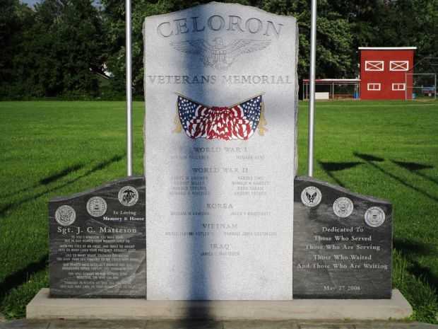 CELORON VETERANS MEMORIAL CLOSE UP