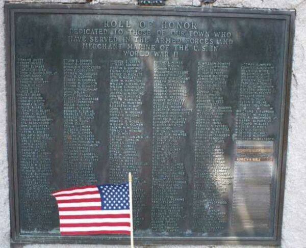 HAMPTON WORLD WAR II ROLL OF HONOR MEMORIAL PLAQUE