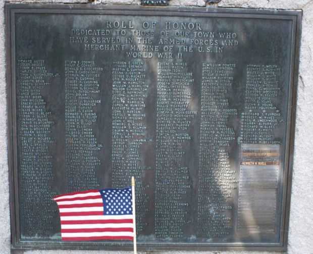 HAMPTON WORLD WAR II ROLL OF HONOR MEMORIAL PLAQUE