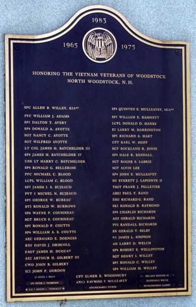 WOODSTOCK VIETNAM VETERANS MEMORIAL PLAQUE