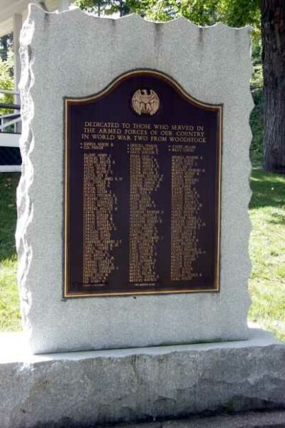 WOODSTOCK WORLD WAR II MEMORIAL