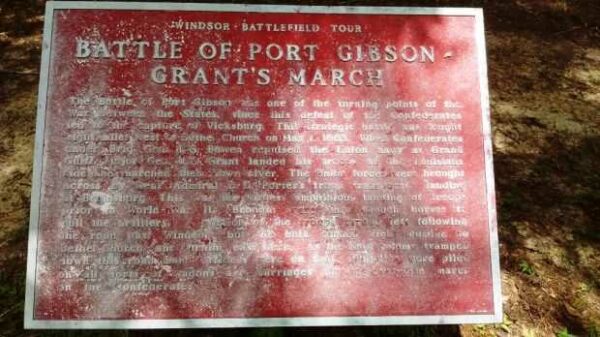 BATTLE OF PORT GIBSON-GRANT’S MARCH MEMORIAL PLAQUE