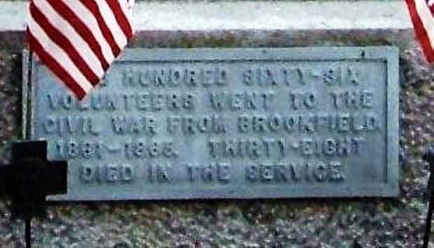 BROOKFIELD, MA CIVIL WAR MEMORIAL DEDICATION STONE