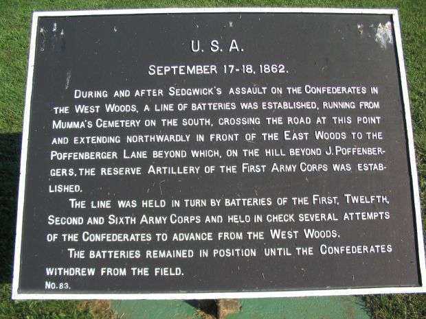 SEPTEMBER 17-18 1862 WAR MEMORIAL PLAQUE