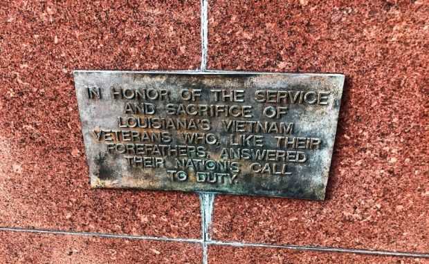 LOUISIANA’S VIETNAM VETERANS MEMORIAL PLAQUE B
