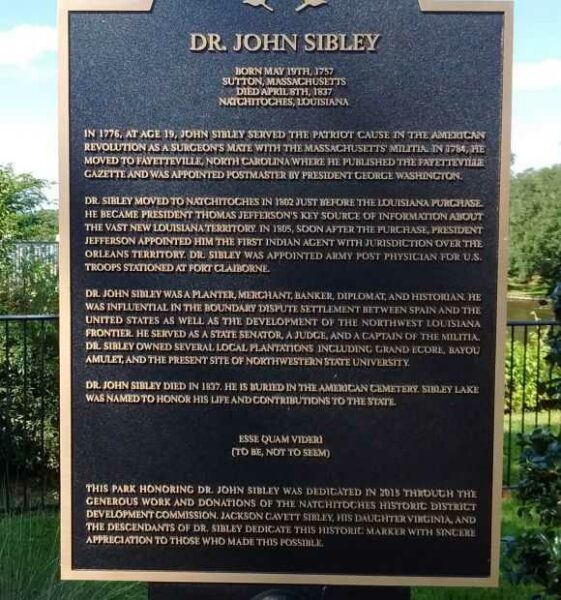 DR. JOHN SIBLEY REVOLUTIONARY WAR MEMORIAL MARKER